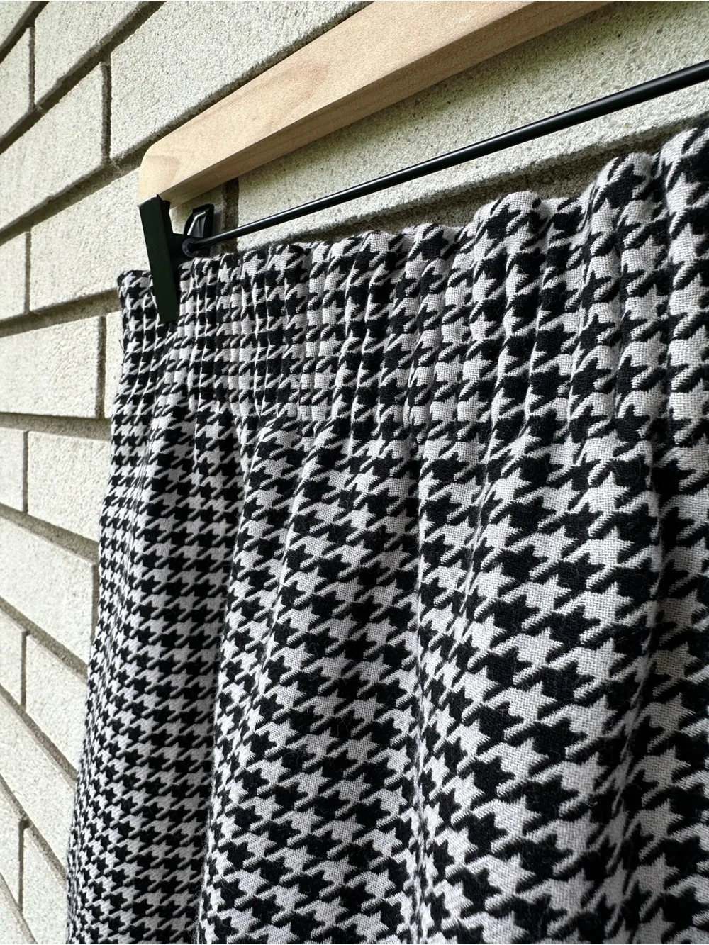 J. Crew Houndstooth Wool Blend Pull On Mini Skirt Elastic Waist Preppy 4
